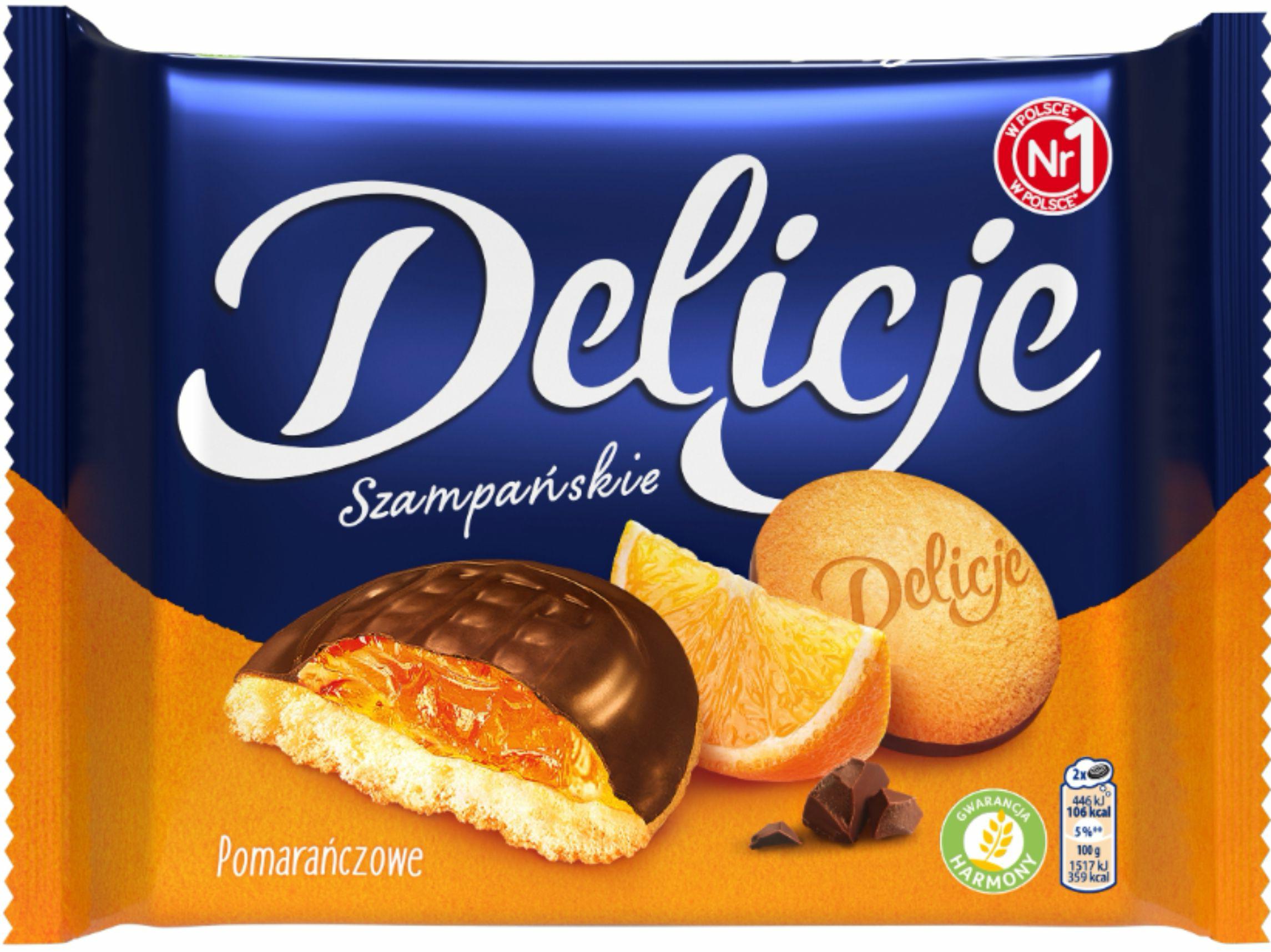 10 Sztuk Delicje 294G Biszkopty Pomarańczowe