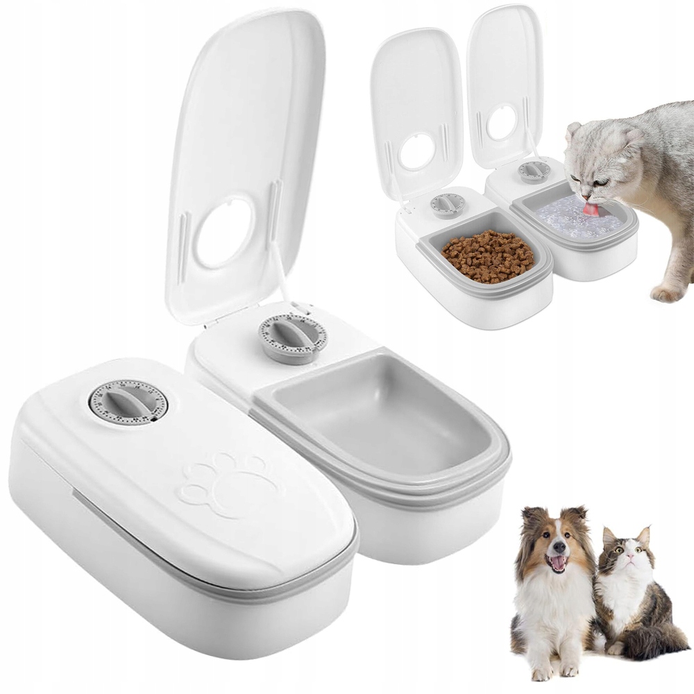 Levně Miska Pro Psa Kočku Podavač Automat Časový Podavač Odolný Proti Pádu
