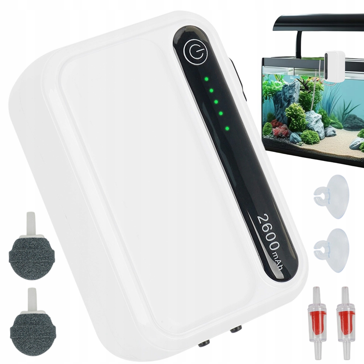 Levně Vzduchová Pumpa Do Akvária 3W S Regulací Intenzity Pro Různé Potřeby