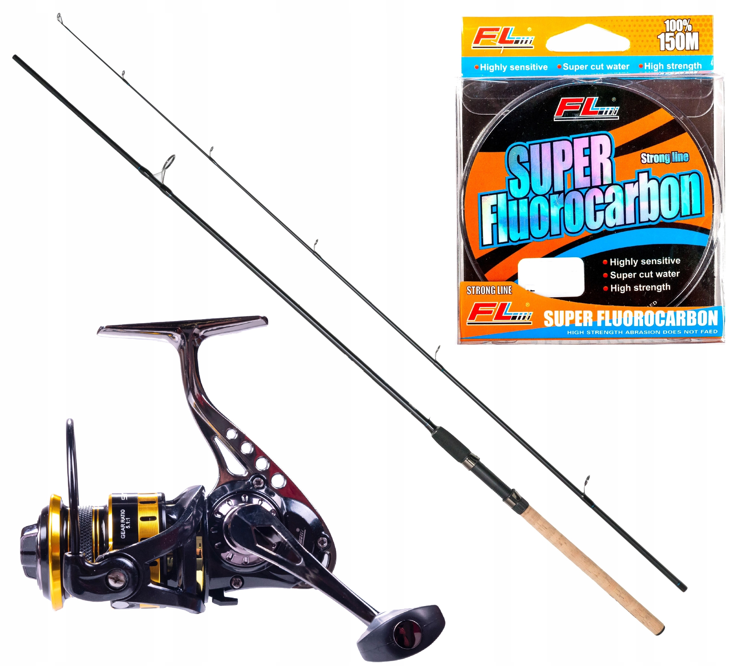 Wędka Spinningowa Mikado na Okonia Kołowrotek