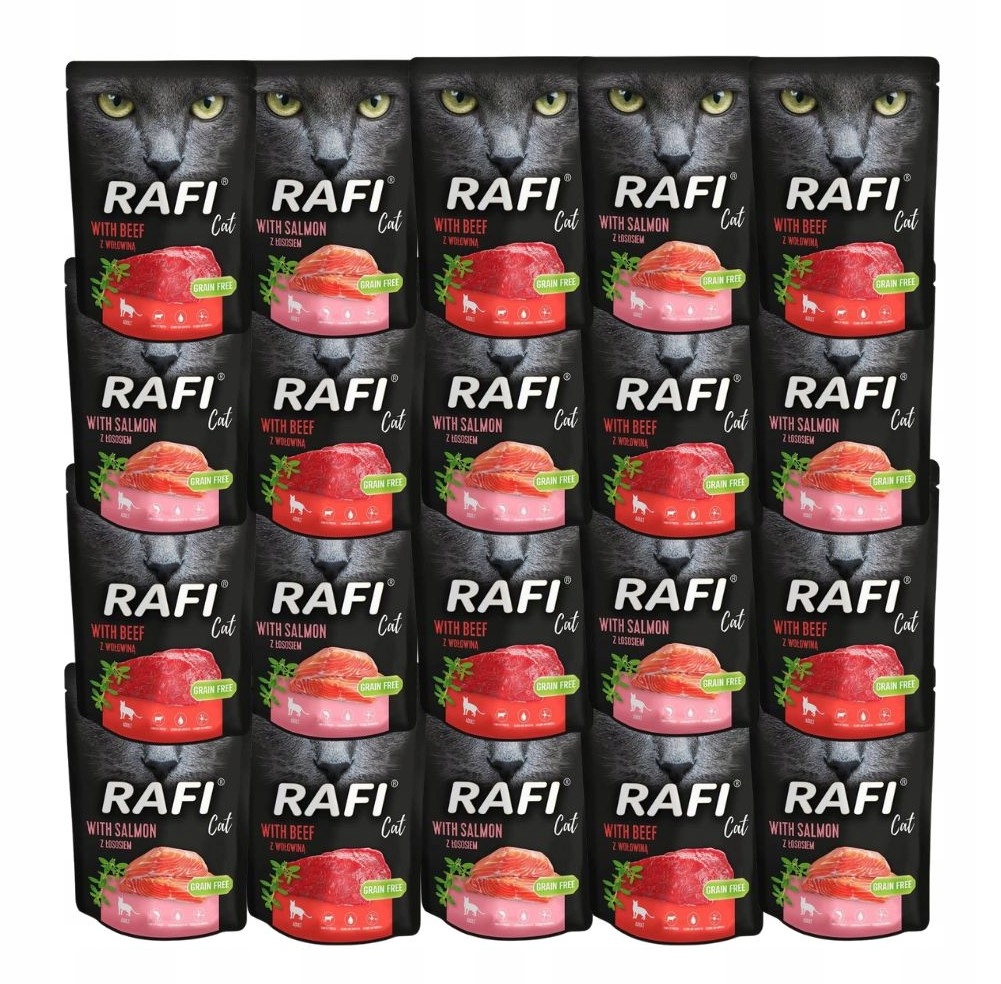 Rafi mokra karma dla kota MIX smaków 20x300g Bezzbożowa Dolina Noteci