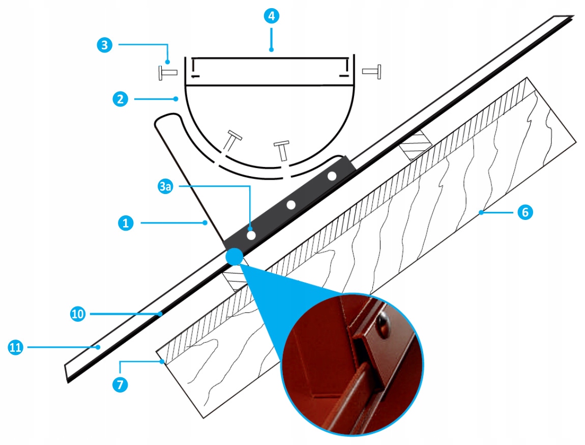 Kompletna ława kominiarska 40 cm na rąbek modułowy Marka Parotec