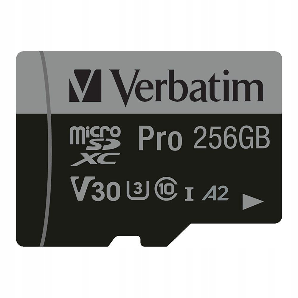 Paměťová karta Micro Sdxc Verbatim Pro U3 256GB