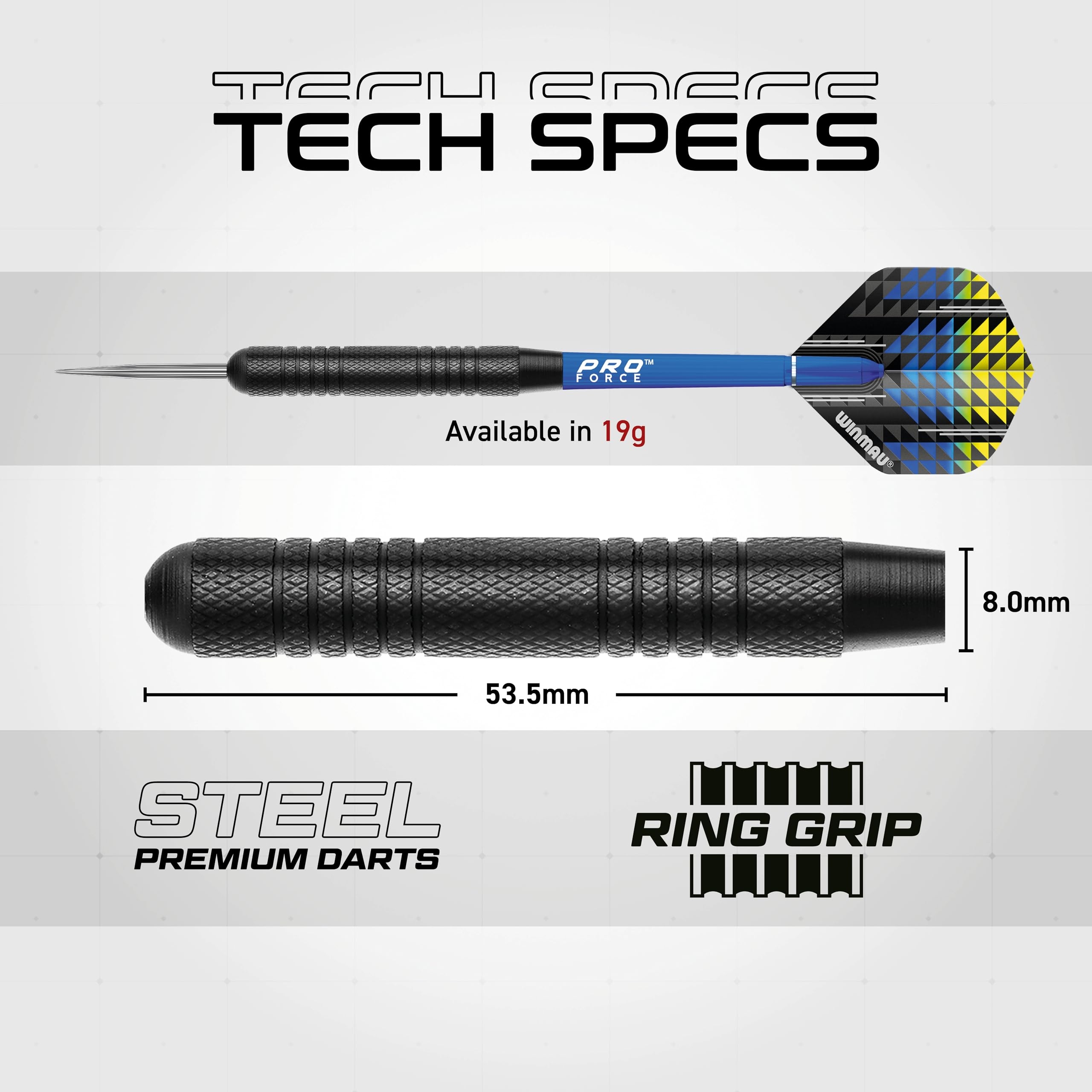 WINMAU Darts Cadet Twinset - stal premium - zestaw rzutek stalowych 19 g — miniatura 5