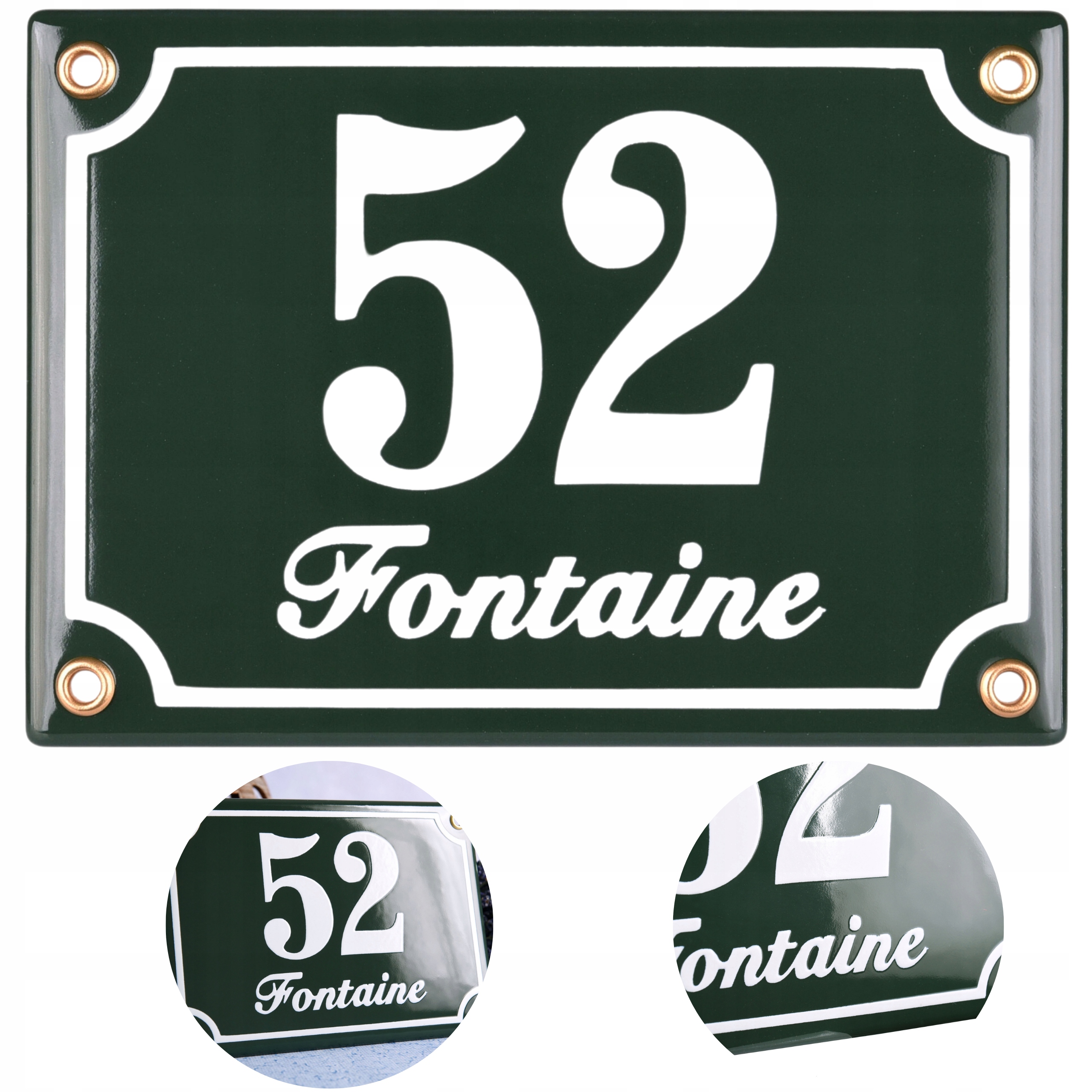 Adresová Tabulka Číslo Domu Kovová Tabulka Na Dům 12x17CM Smaltovaná