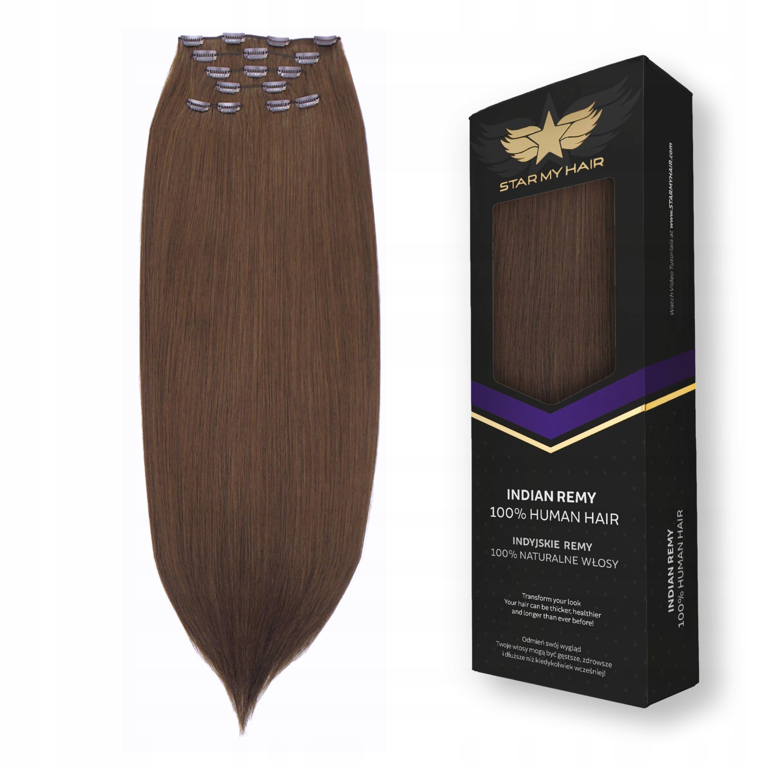 Włosy doczepiane Remy- 6 Gęstych Taśm 175g 70 75cm