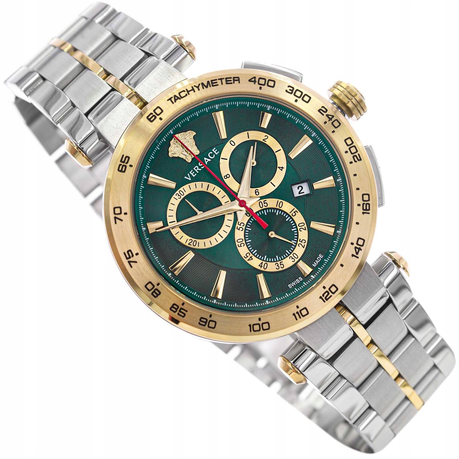 Pánské Hodinky Versace VE6CA0523 Aion Chrono Gent Stříbrno-zlatý Náramek