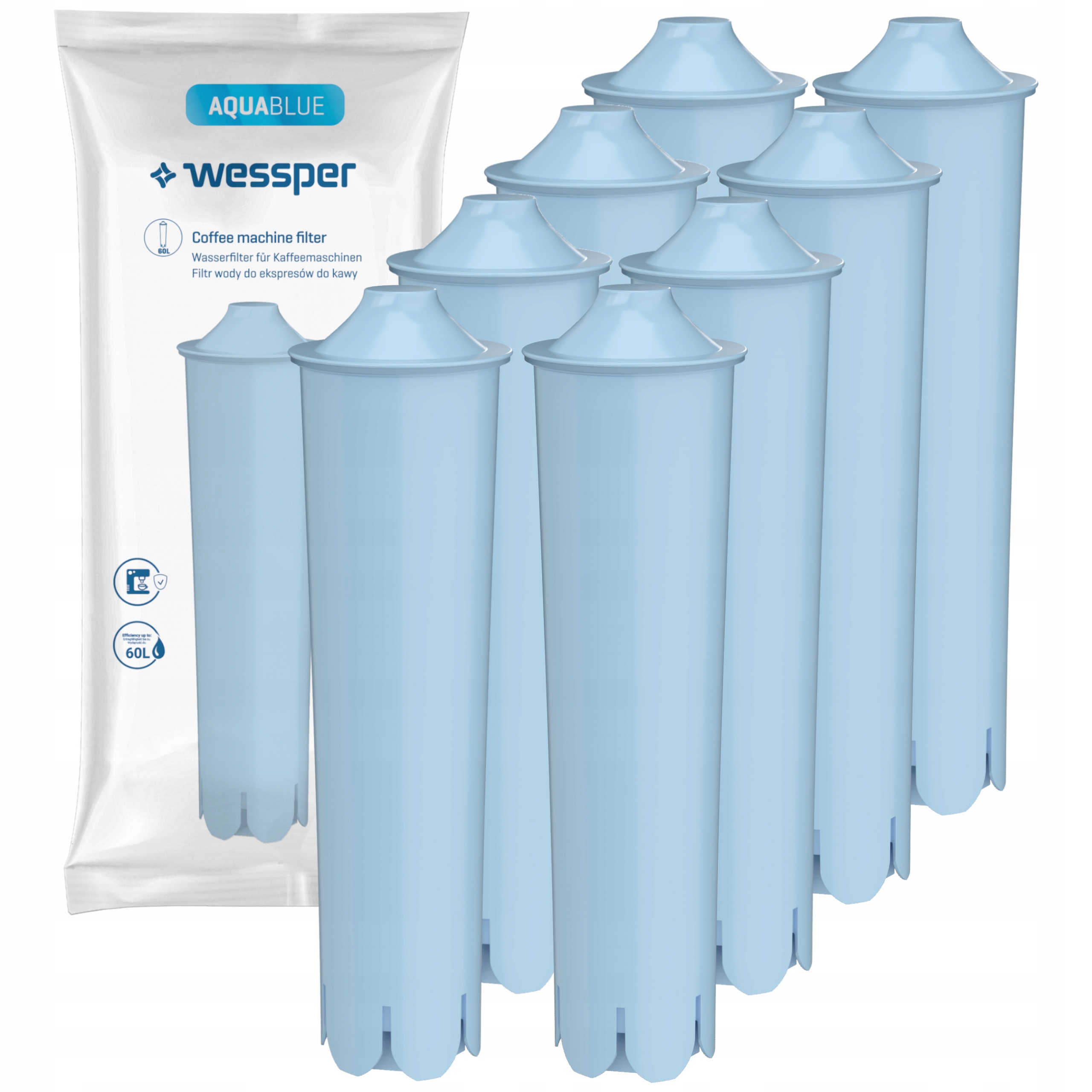 Wessper filtr na vodu do kávovaru Jura ENA7 S8 A1 A7 D6 8 kusů