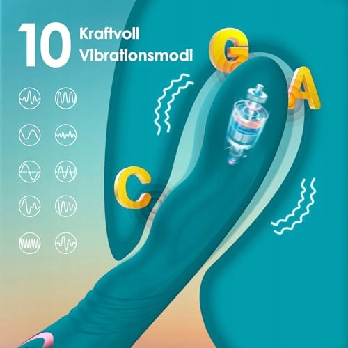 WIBRATOR G-Punkt Dla Kobiet 3 Rotacje 10 Wibracji Cichy Dildo Zestaw — miniatura 2