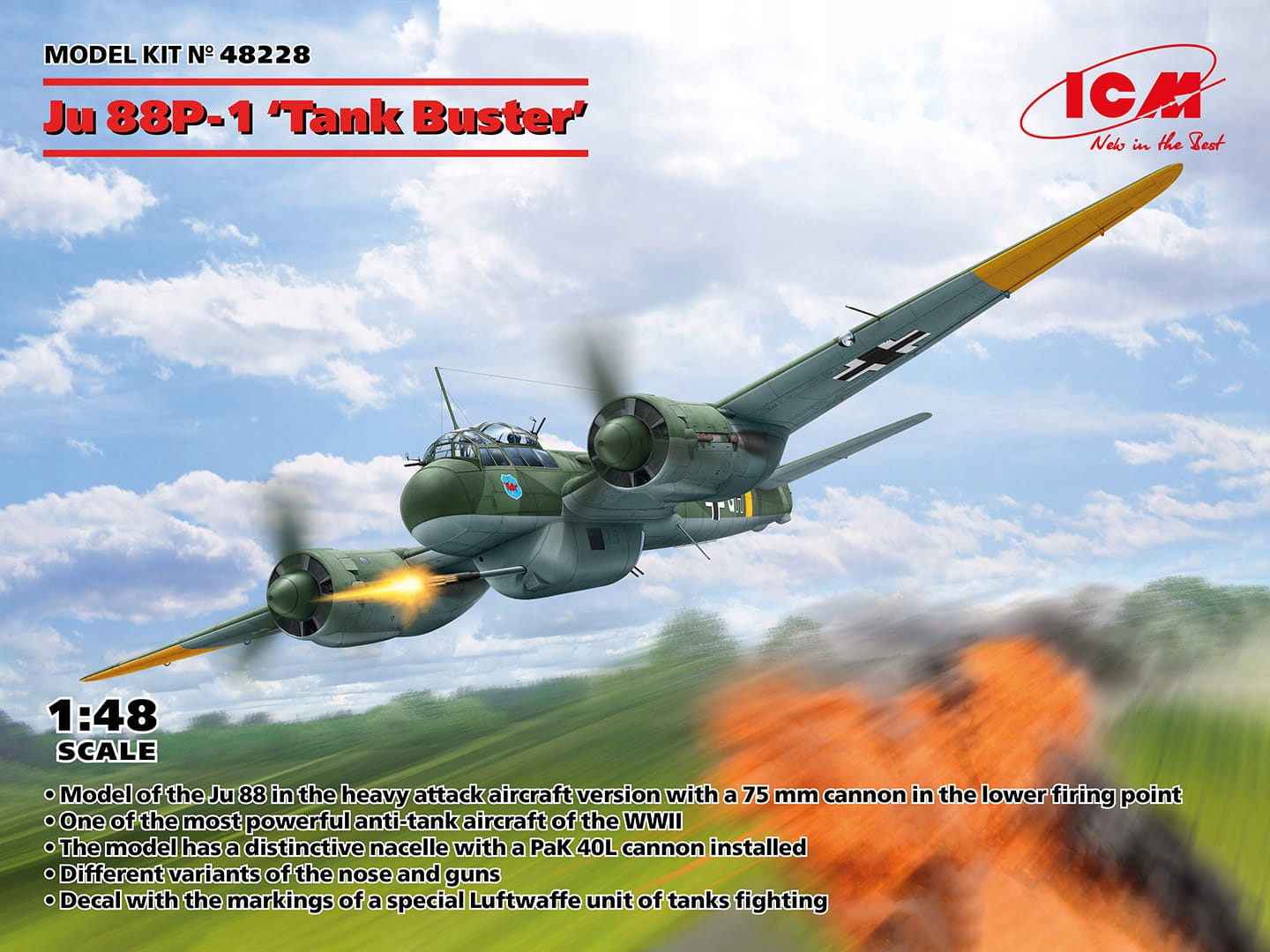 Ju 88P-1 Tank Buster 1:48 ICM 48228