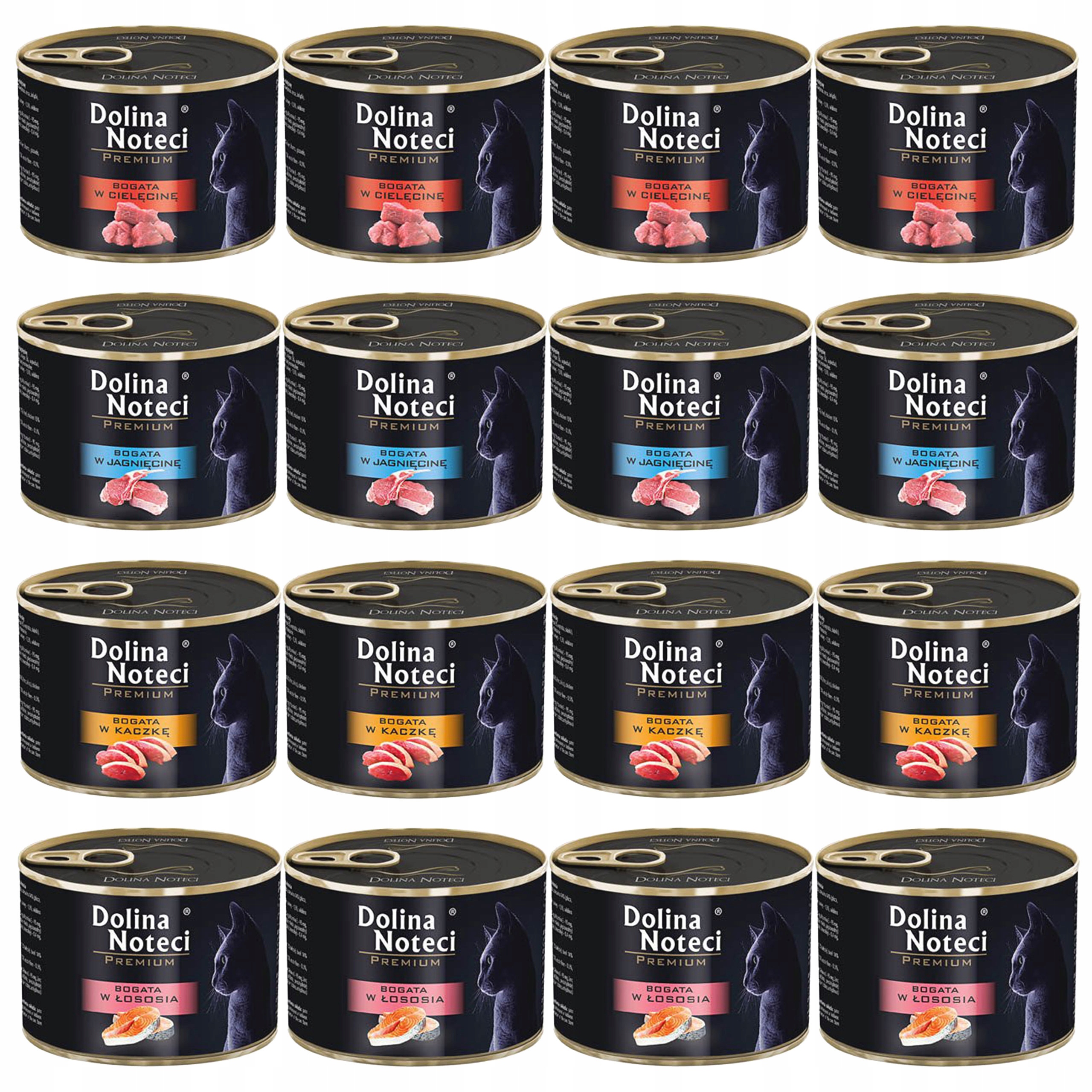 Levně Dolina Noteci Premium Krmivo Vlhké pro kočky mix chutí 16 x 185 g bez obilovin