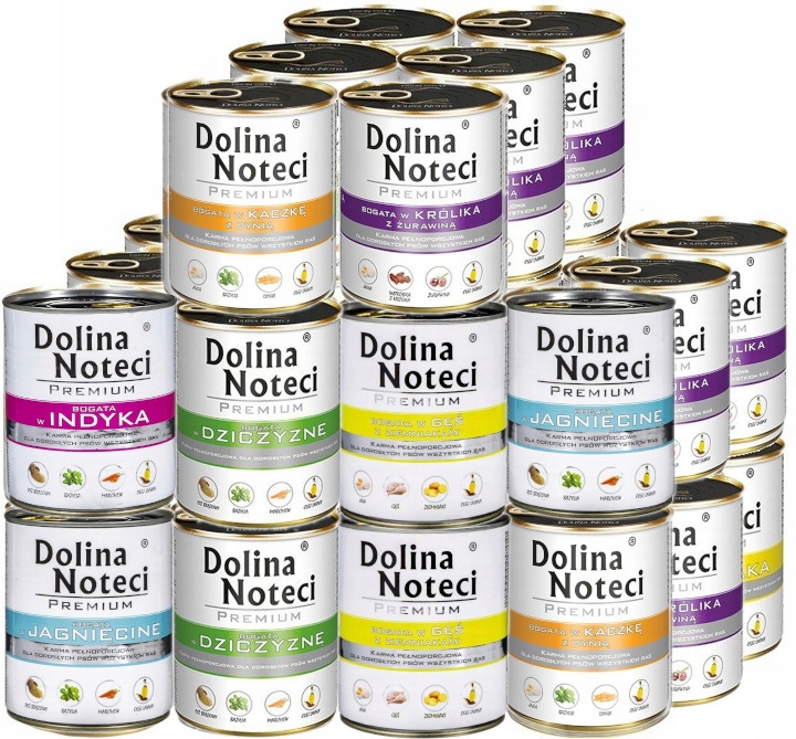 Dolina Noteci Premium mix chutí vlhké krmivo pro psy 24x800 g
