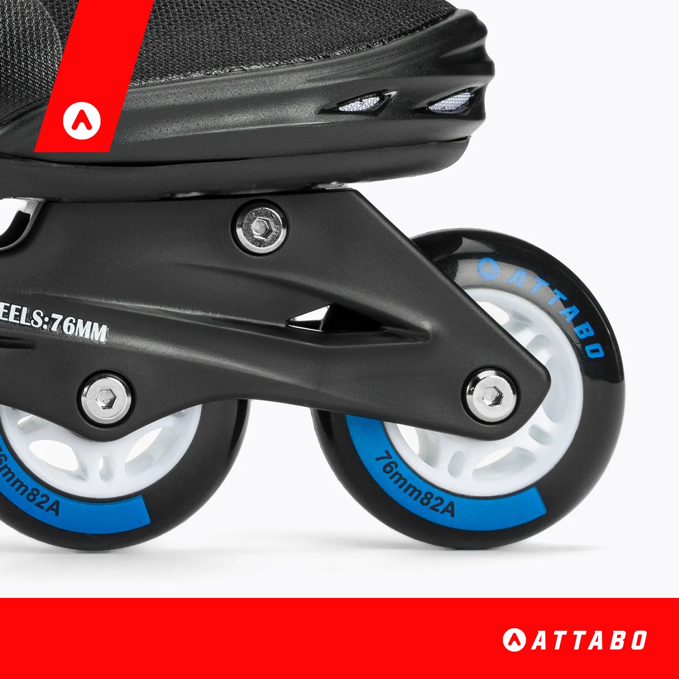 Rolki męskie ATTABO Cyclone czarny 44 REGULOWANE PRECYZYJNE DOPASOWANIE Model Cyclone