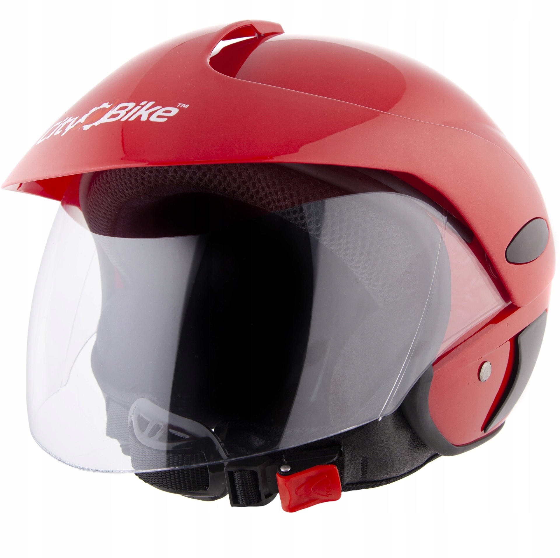 

Kask Otwarty Motor Skuter Motocykl Quad S Czerwony