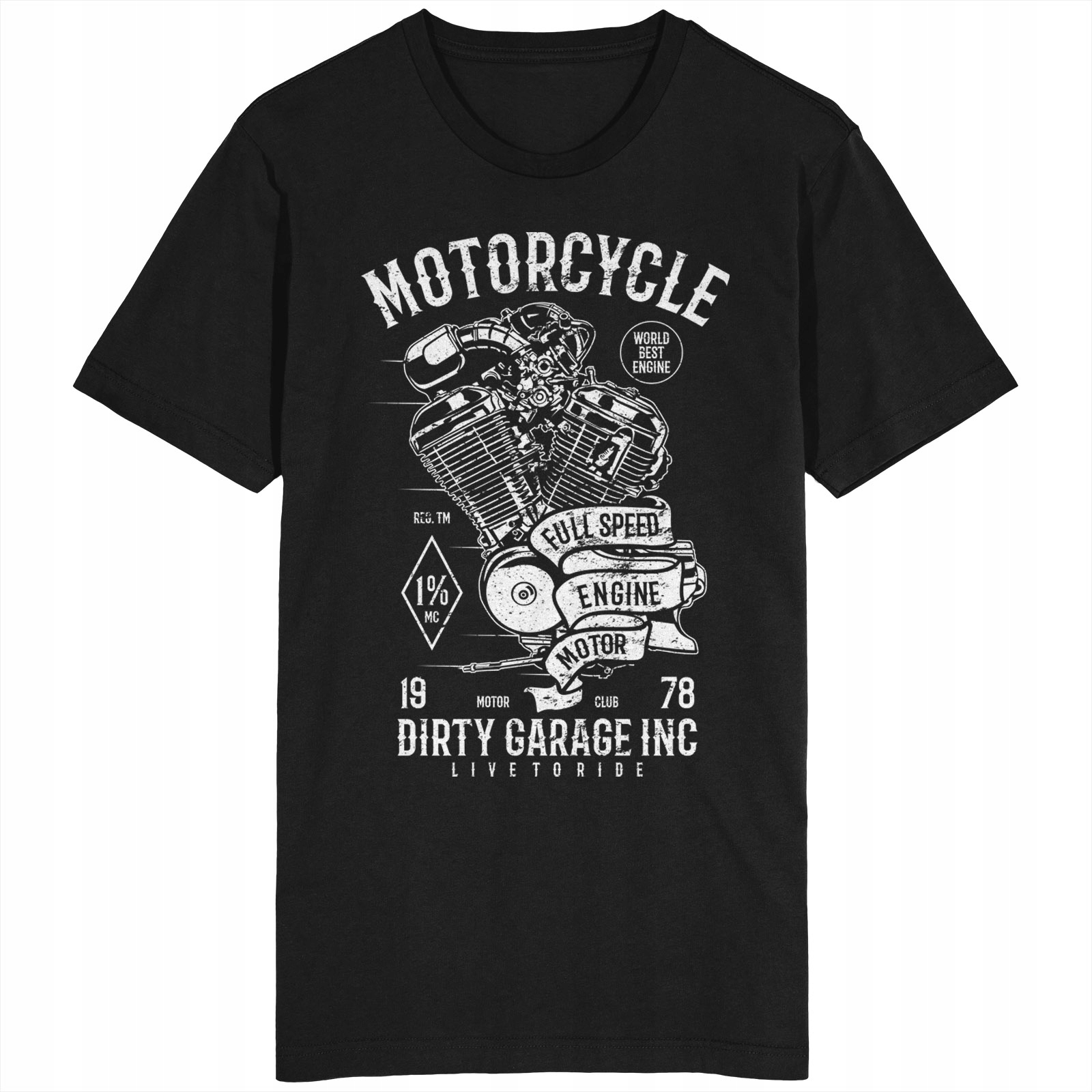 

Silnik Motocyklowy Koszulka Motoryzacja Motor