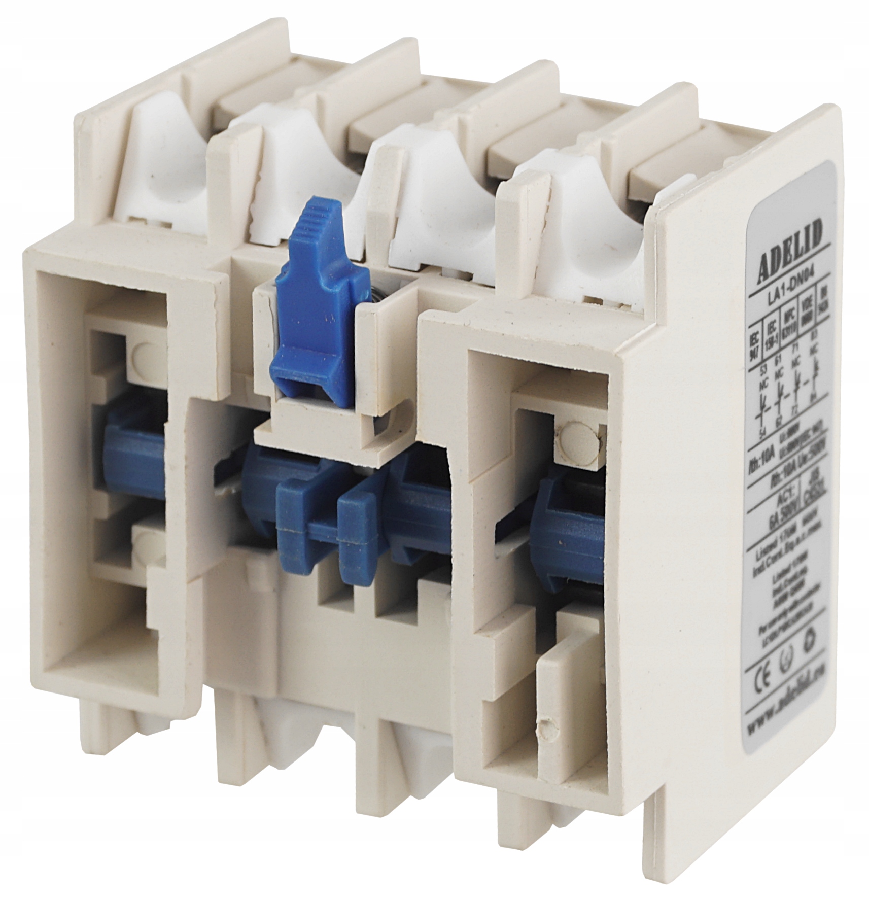 STYKI POMOCNICZE STYCZNIK STYKÓW FRONTOWY LC1 4xNC Kod producenta LA1-DN04