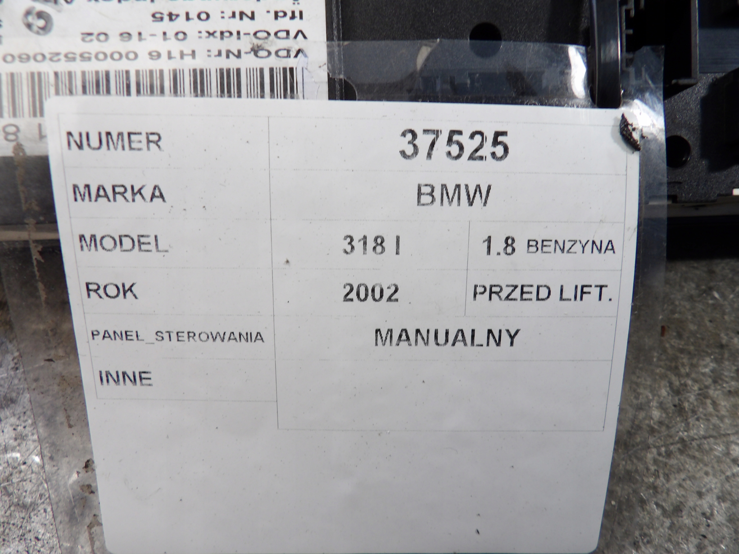 BMW 318i E46 panel klími, klimatizaci 6411 6921845