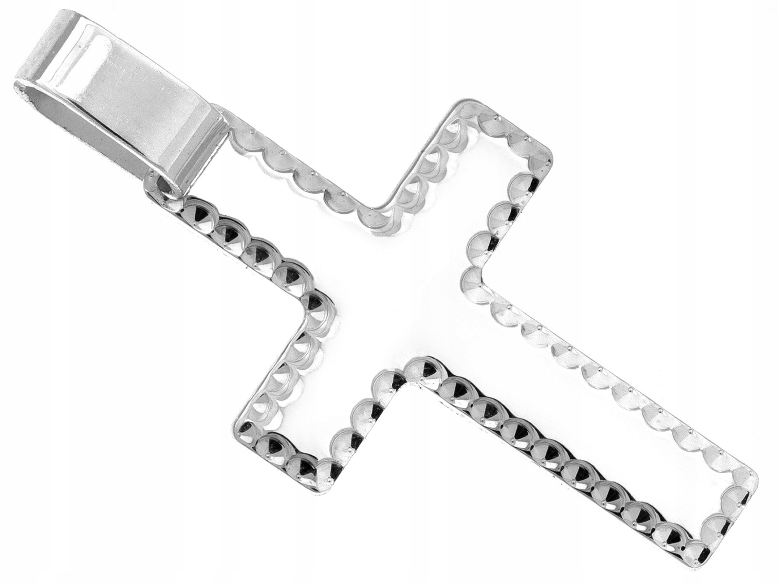 Stříbrný přívěsek křížek 925 bez obrázku 4.03g 35x20mm na svatém přijímání, módní