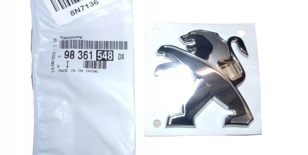Emblém Peugeot 508 II Zadná časť 98361548DX Nový originál Oe