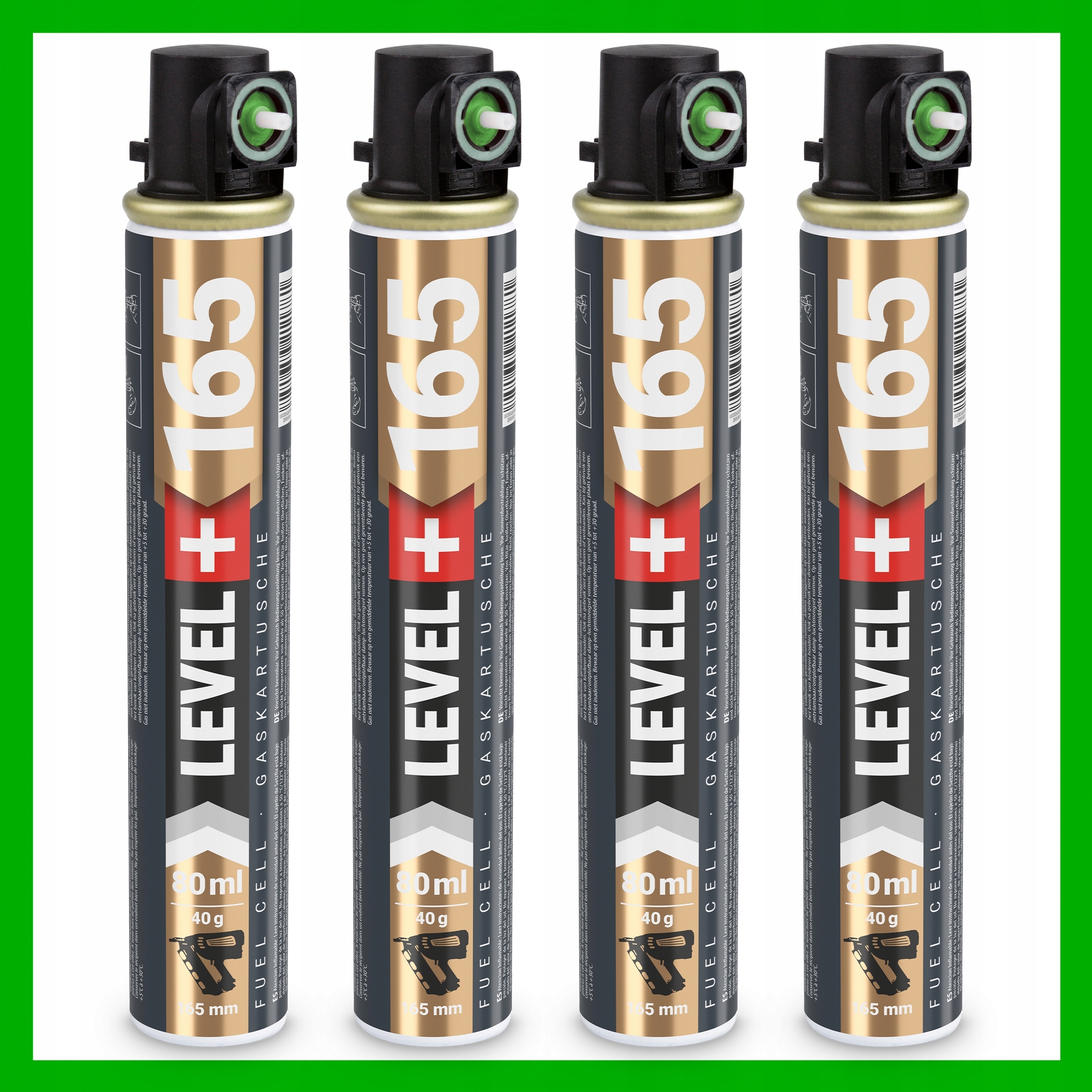 Plynová náplň do hřebíkovaček 4 ks 80 ml 40 g L+165 g