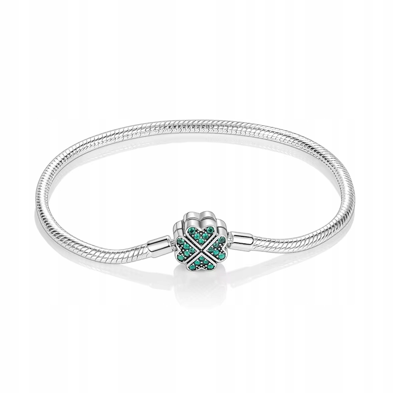 Modulární náramek pro přívěsky Charms Srdce Čtyřlístek Stříbro 925 19 Cm