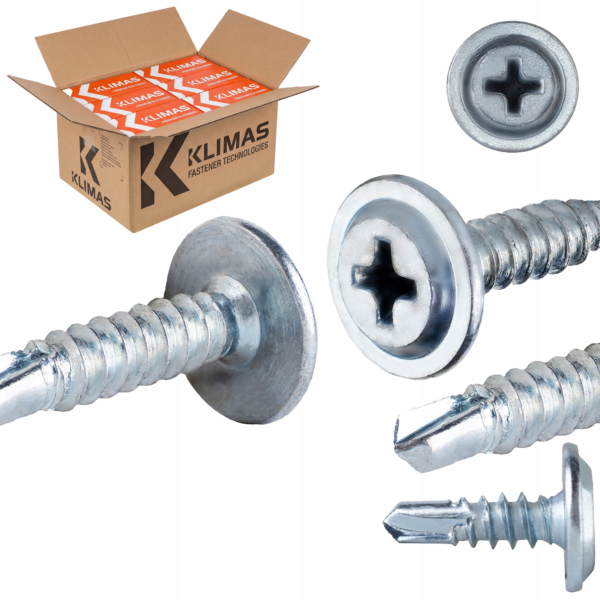 Samorezné podložkové skrutky 4,2 x 13 mm 1600 ks Klimas Wspc