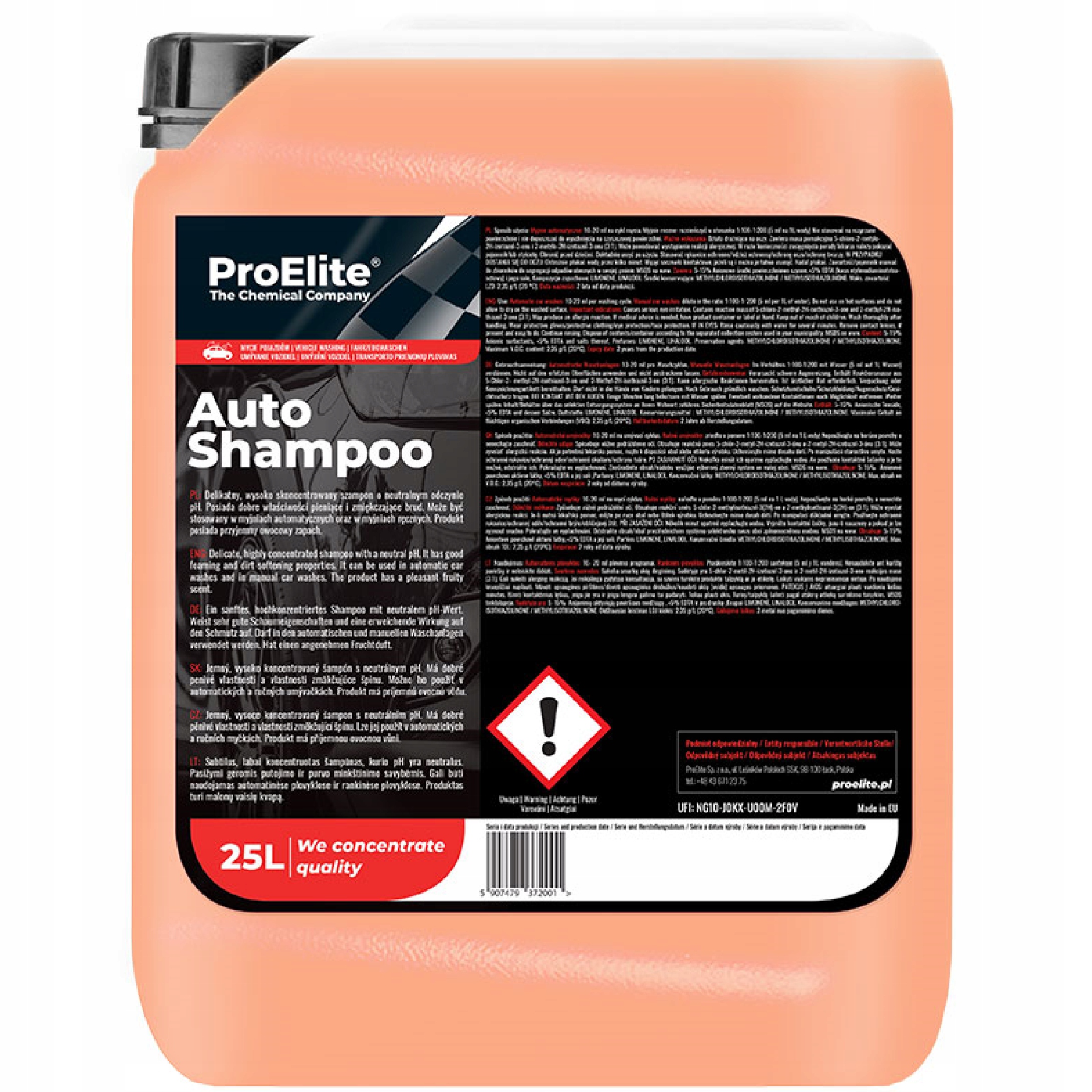 Šampón na umývanie vozidiel ProElite Auto Shampoo 25 l