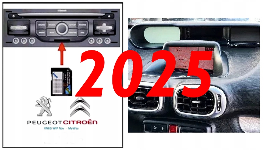 Mapa Pro Navigaci Citroen C3 Picasso 2025 Evropa Východ A Západ Rneg Radar