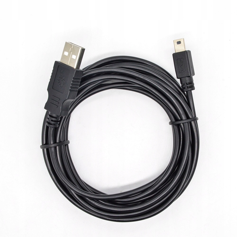 

długi kabel Usb mini Usb 3m czarny zasilanie