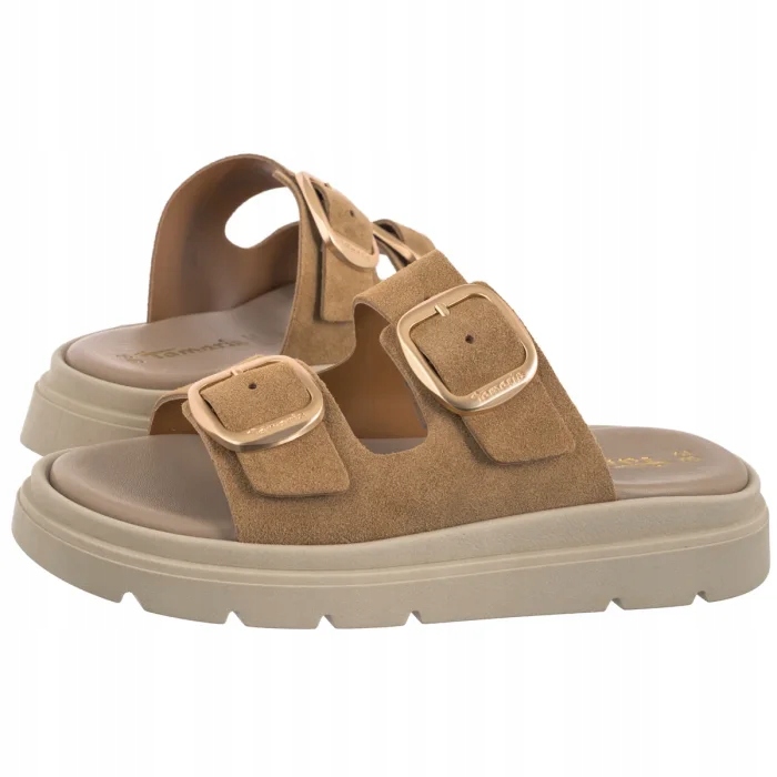 Dámské boty na platformě Nazouváky Tamaris Pískové 1-27239-42 346 Sand