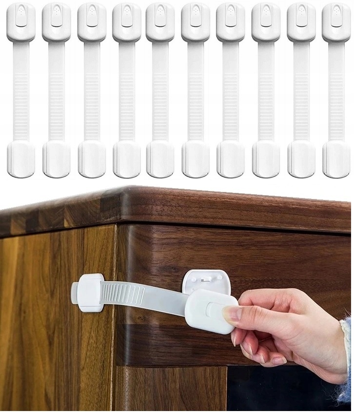 

10 x Zabezpieczenie Blokada Szuflad Z Regulacją