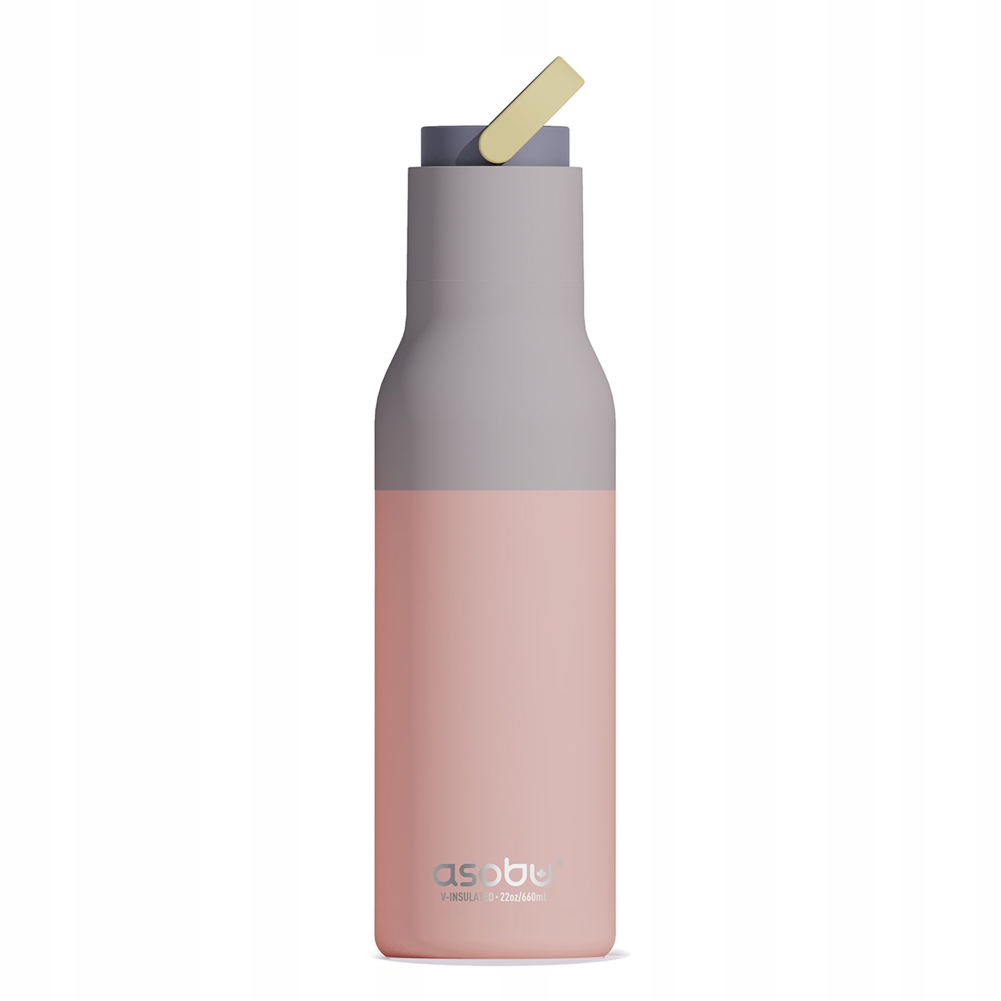 Asobu Metro Butelka termiczna ze słomką pop-up pastel peach 650 ml