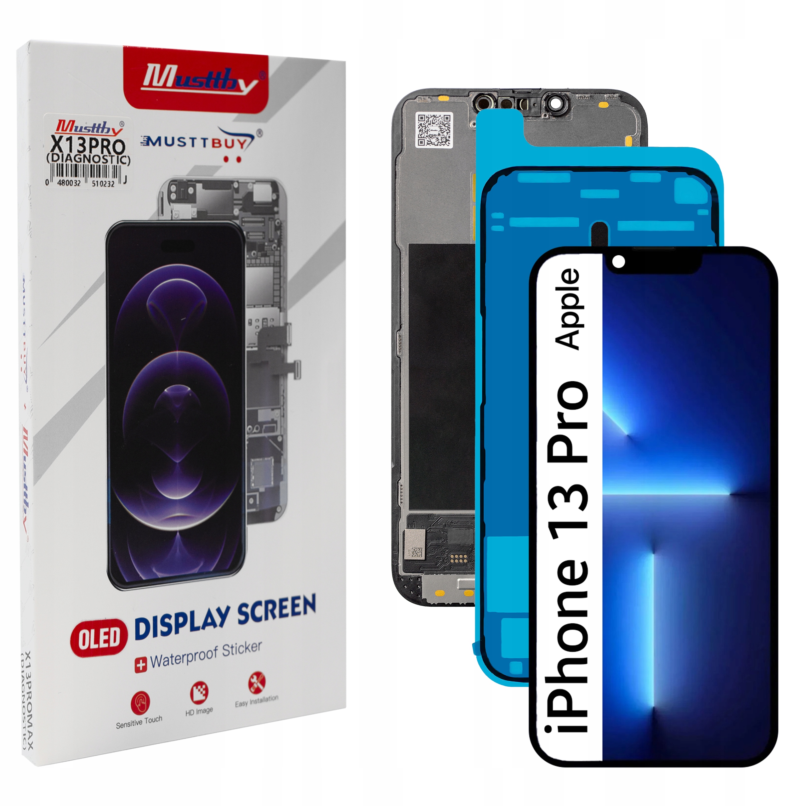 A2638 A2483 LCD pro iPhone 13 Pro Displej Obrazovka Soft Oled