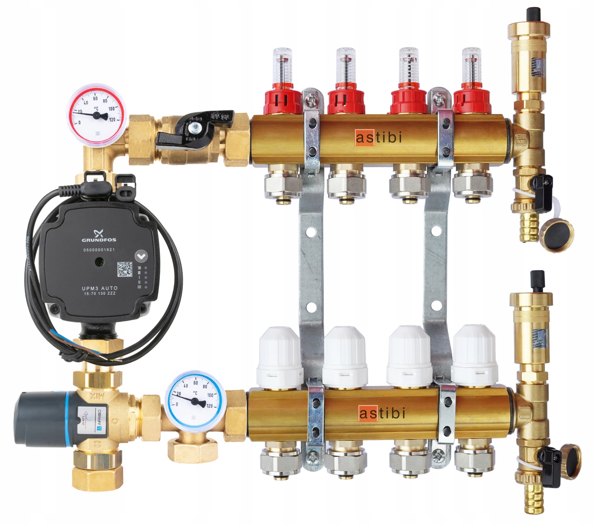 ROZDZIELACZ 5 DO PODŁOGÓWKI GRUPA POMPOWA GRUNDFOS Kod producenta ROZDZIELACZ 5 OBWODÓW AFRISO GRUNDFOS