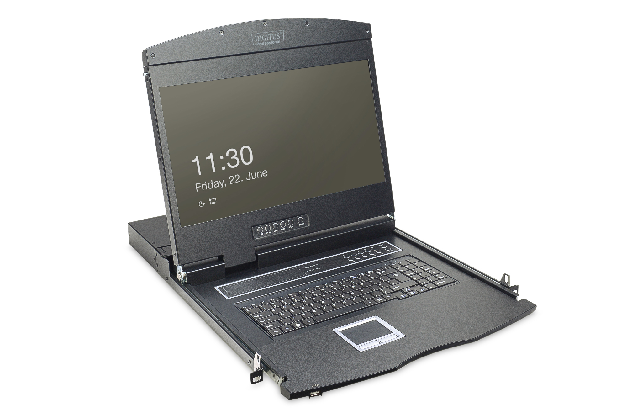 Digitus Konsola 19" Tft Kvm 8-port Cat5 z touchpadem, klawiatura De