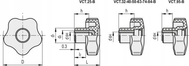 Pokrętło VCT.63 B-M8-C9 Marka inny