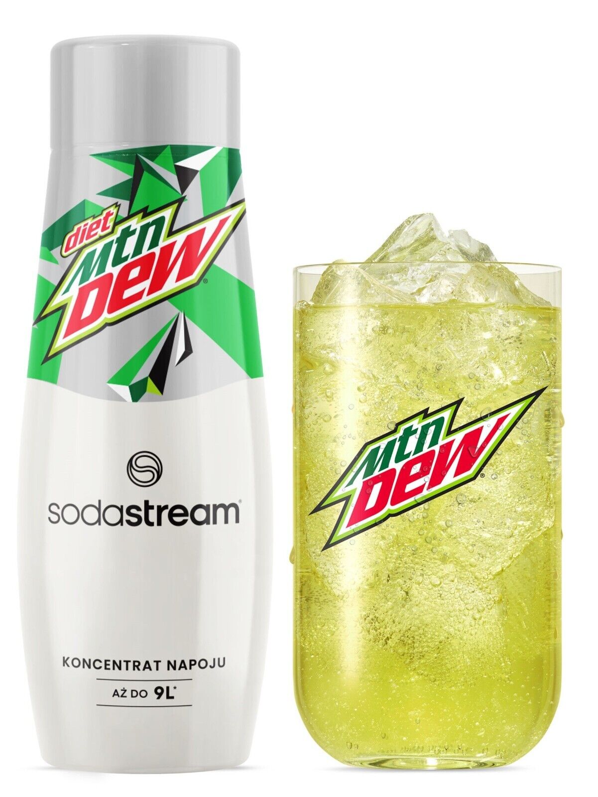 Syrop koncentrat SodaStream Mountain Dew Lght 440 ml do wody bez cukru Stan opakowania oryginalne