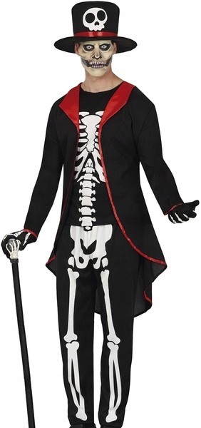 Kostým Elegantní Pan Skeletor Kostra Kostým Převlek Halloween M