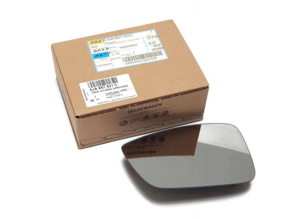 5JA857521C - СКЛО ВСТАВКА ДЗЕРКАЛА ЛІВЕ SKODA FABIA RAPID III OE