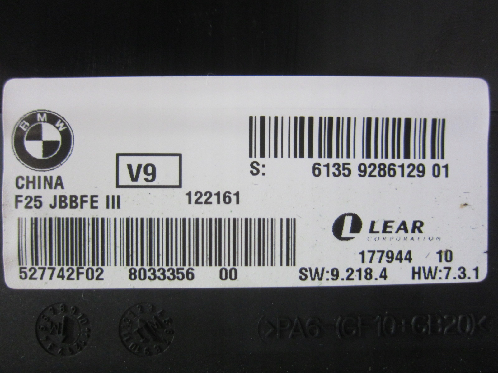 BMW X3 F25 modul Bedienteil JUNCTIONBOX 9247386 JBBFE 61359247386 6992425