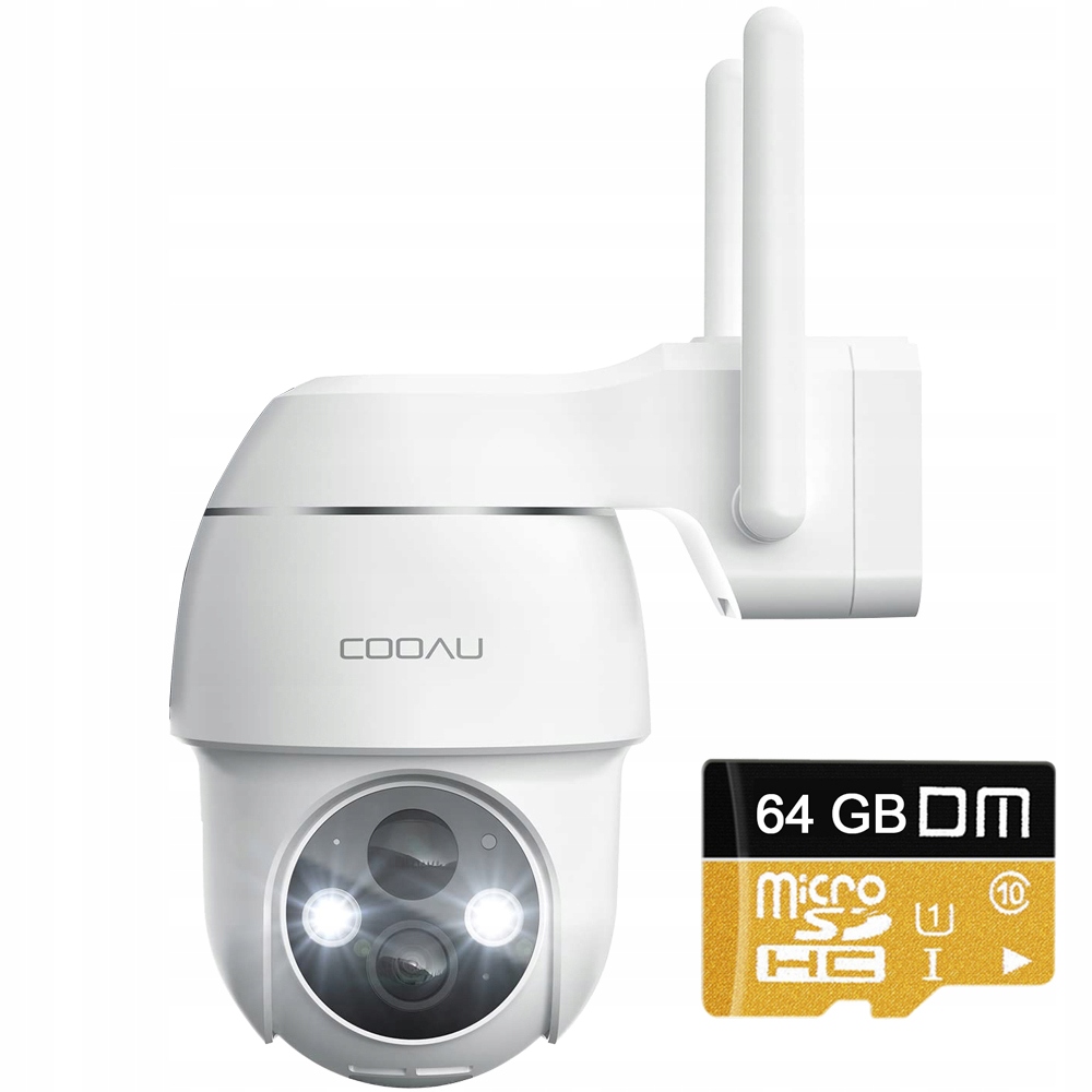 Venkovní Otočná Kamera Wifi 2K 3MPx 4x Zoom 5200mAh 64GB Pro Monitorování