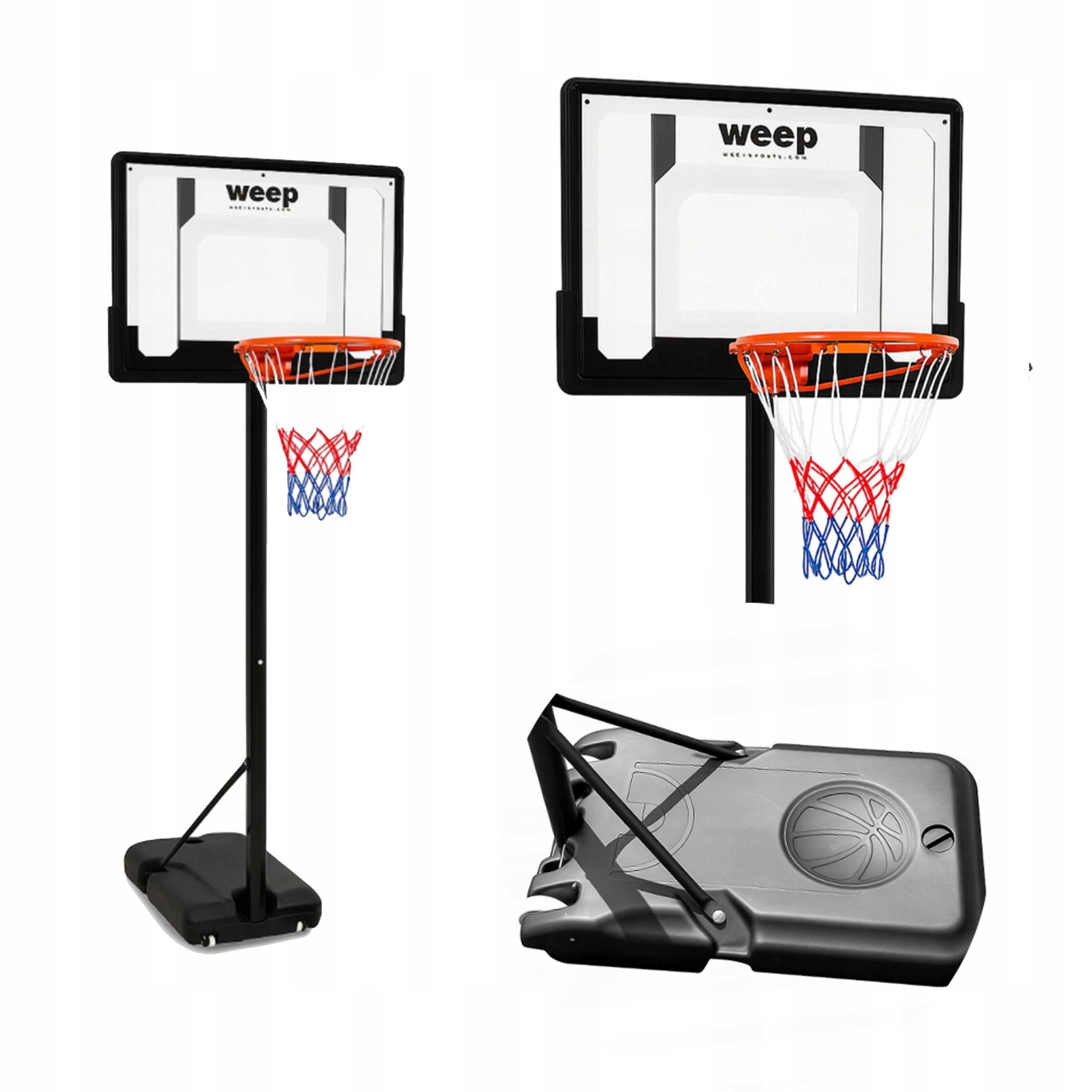ZESTAW DO KOSZYKÓWKI KOSZ WEEP M0182 REGULOWANY DO 210CM MOBILNY STABILNY