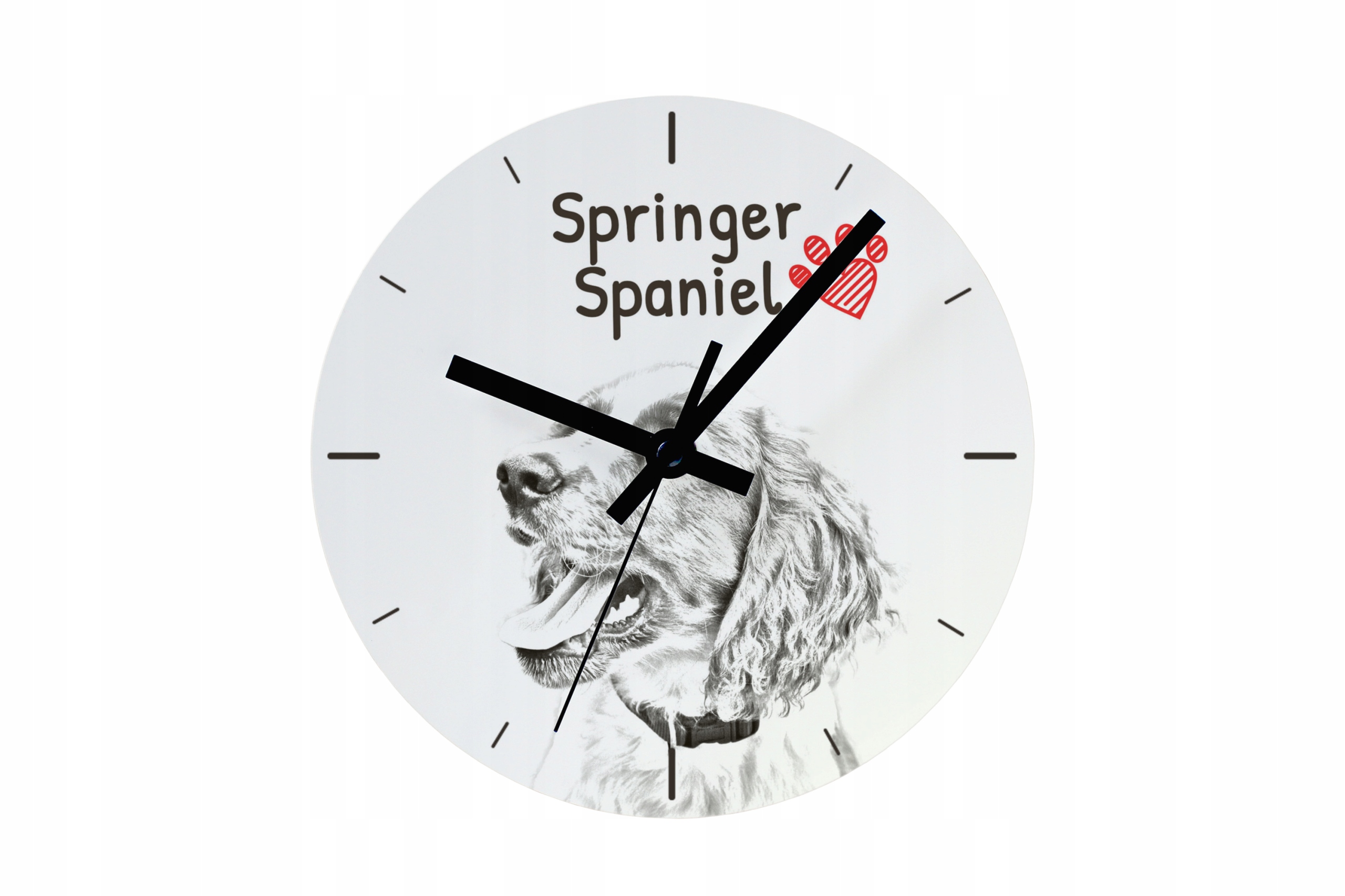 Springer spaniel anglický hodinový stroj se psem, závěsný a stojící, personalizace