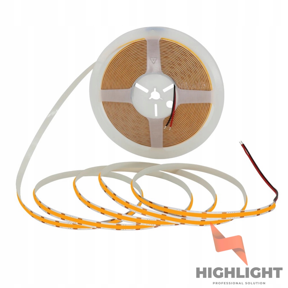 10 m Led pásek Cob Neutrální 4000K Pro Epistar 12V 10W 528 LED/m Highlight