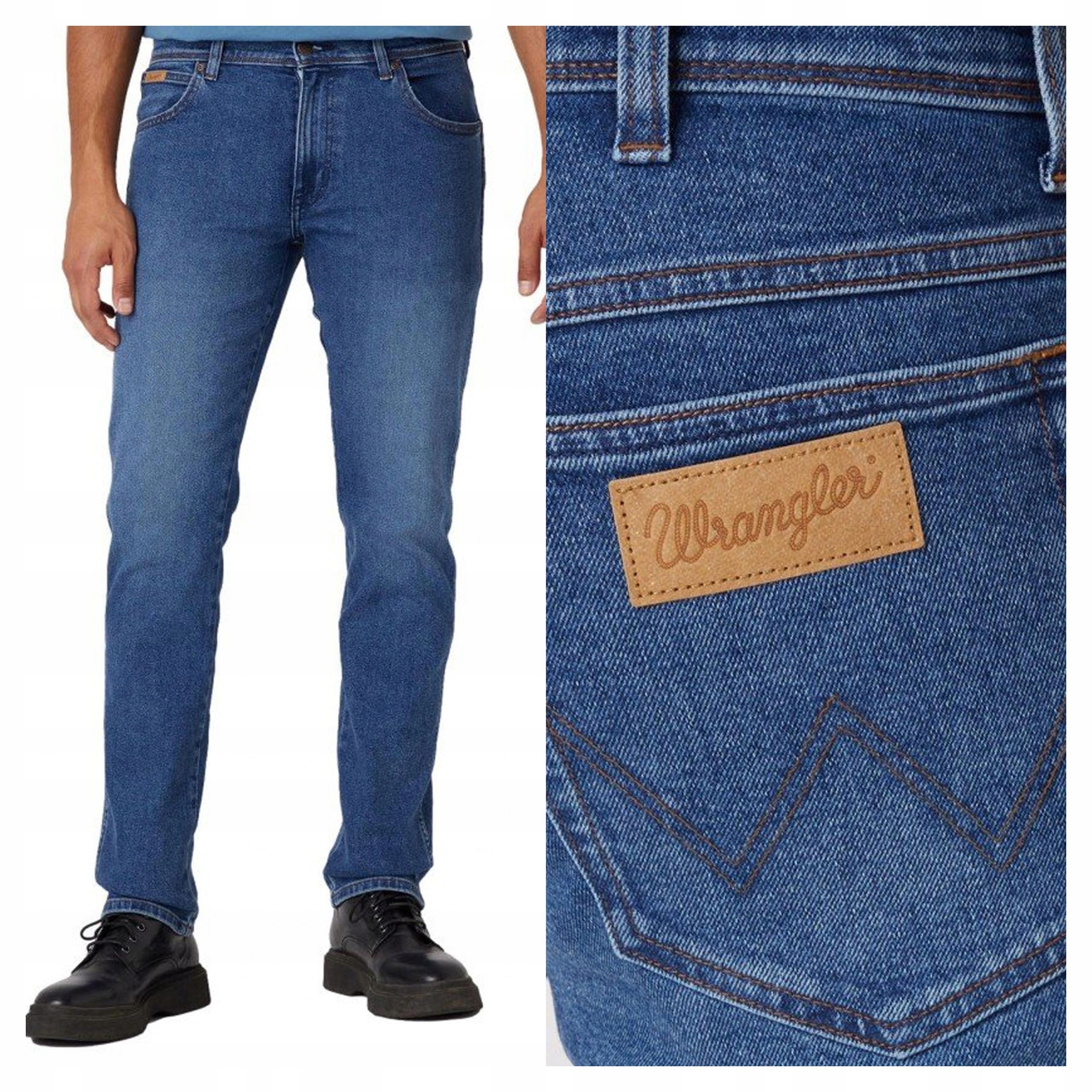 Pánské džínové kalhoty Wrangler Texas Slim modré W50 L32