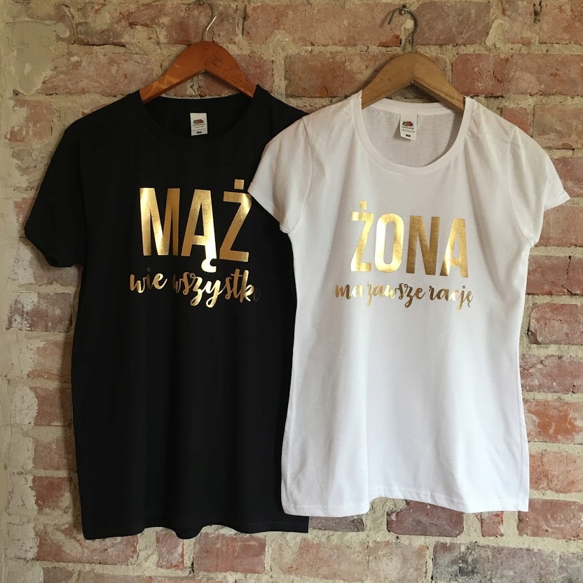 

Zestaw Koszulek Mąż Żona, na ślub