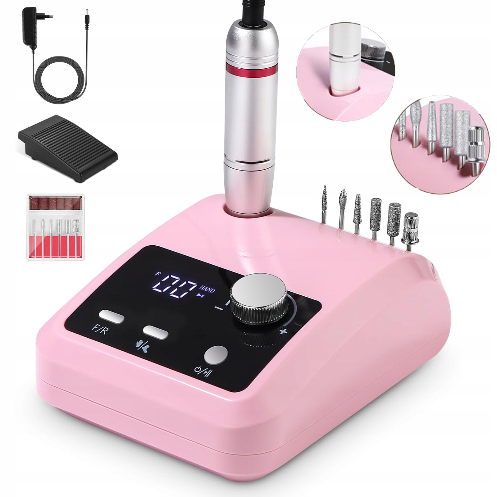 Profesionální Bruska 45000 Rpm Na Nehty Manikúra Pedikúra Růžová