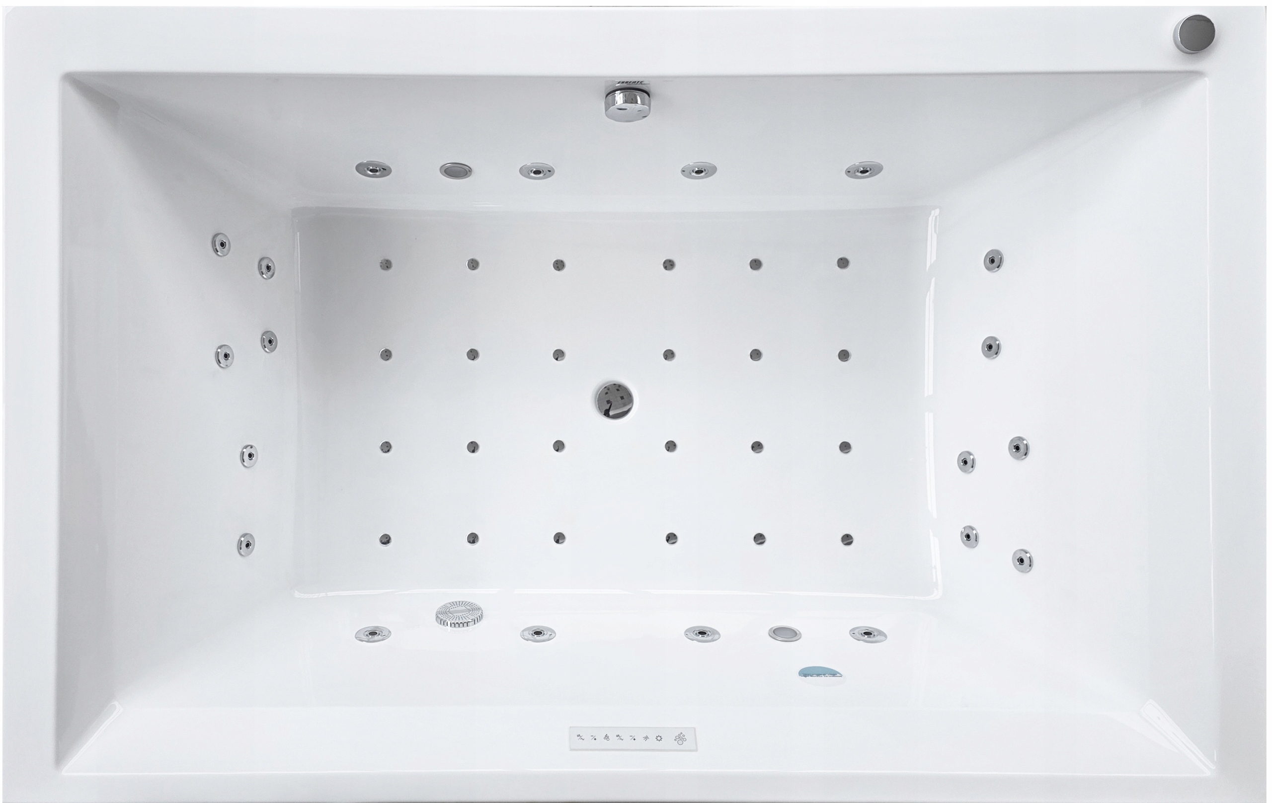 Velká akrylová obdélníková dvoumístná vířivá vana 190 x 120 cm Spa