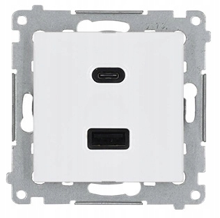 Simon 54 Ładowarka Usb C+a Podwójna (moduł) 30 W 230V Biały