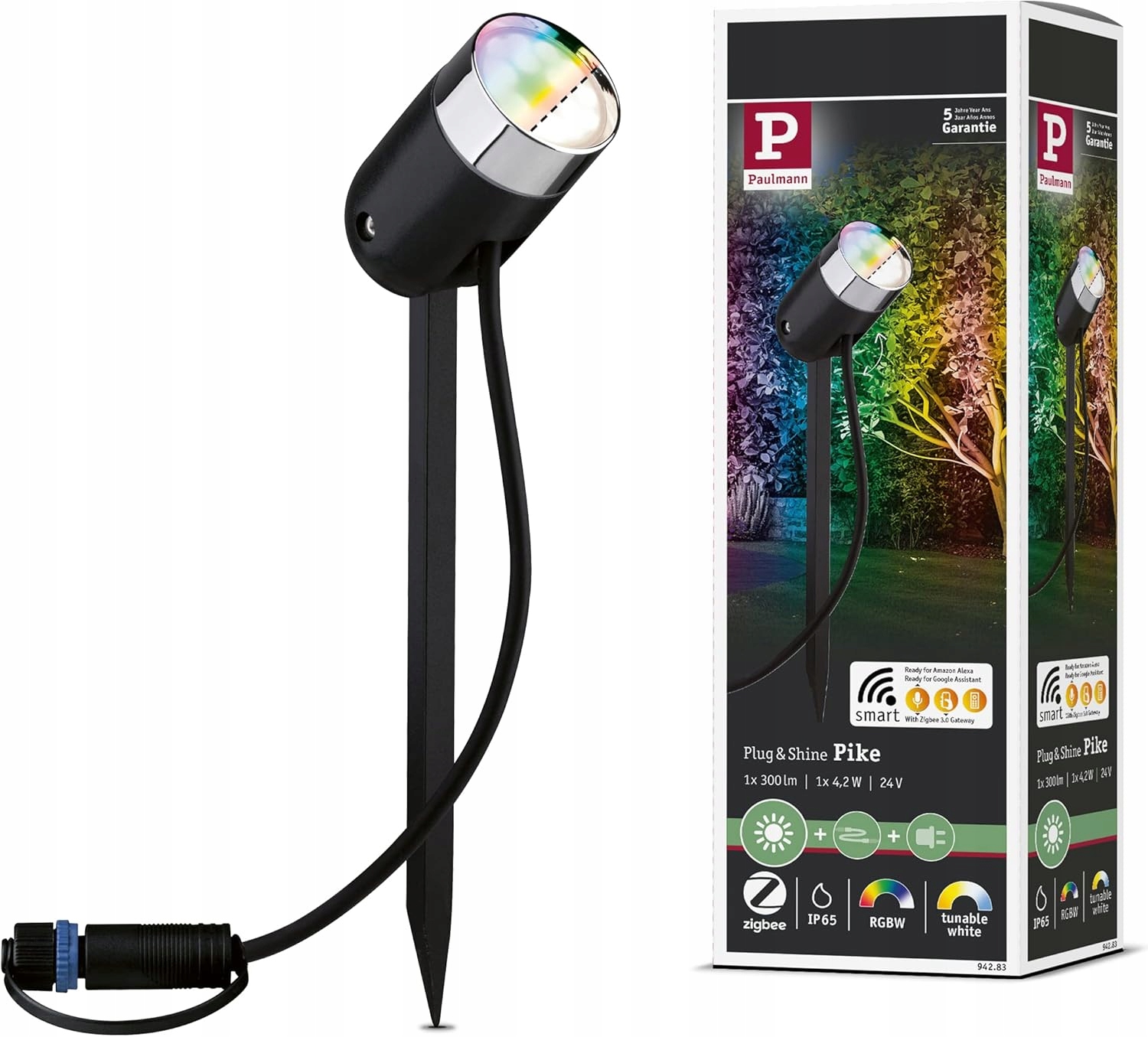 Paulmann Plug & Shine Zigbee Spot Pike Rgbw Led 4,5W Oświetlenie Ogrodu